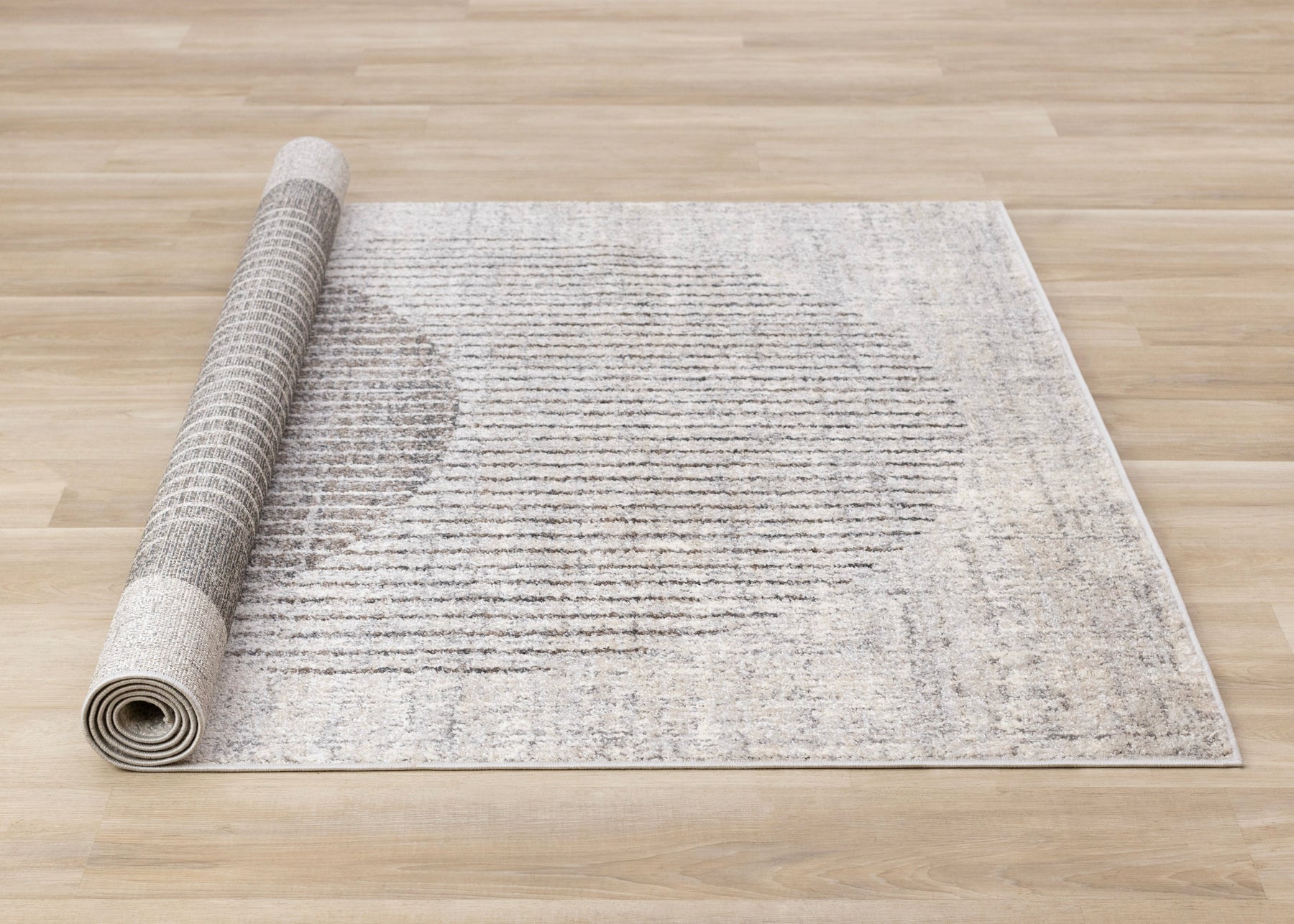 Merging Designed Rug Swift Grey White Two Merging Circles Rug – Devos Furniture Inc.