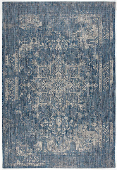 Oksana OKS-01182A-AZU Indoor-Outdoor Azure Area Rug By Viana Inc - Devos Furniture Inc.