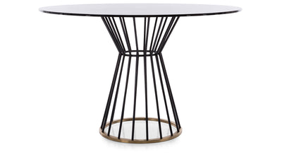 Caputo round dining table by decor-rest accent on home - Devos Furniture Inc.