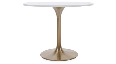 Milli white marble with brushed gold base by decor-rest accent on home - Devos Furniture Inc.