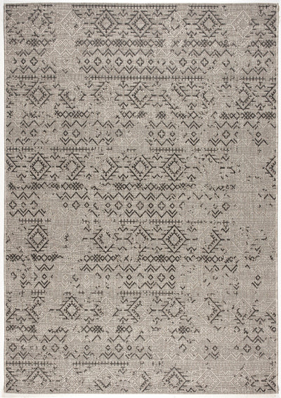 Oksana OKS-1178GRY Quick Dry Transitional Grey Anthracite Indoor/Outdoor Area Rug By Viana Inc - Devos Furniture Inc.