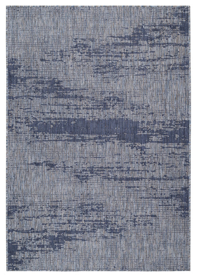 Oksana OKS-1179-SBLUNVY Indoor-Outdoor Modern Distressed Blue Area Rug By Viana Inc - Devos Furniture Inc.