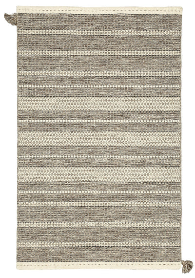 Nordique NOR-12LGRY Handmade Light Grey Reversible Wool Area Rug By Viana Inc - Devos Furniture Inc.