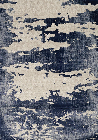 Alida Blue Cream Distressed Rug by Kalora Interiors - Devos Furniture Inc.