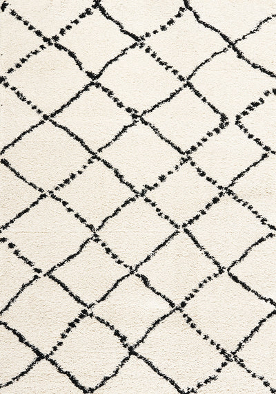 Maroq White Black Diamonds Soft Touch Rug by Kalora Interiors - Devos Furniture Inc.
