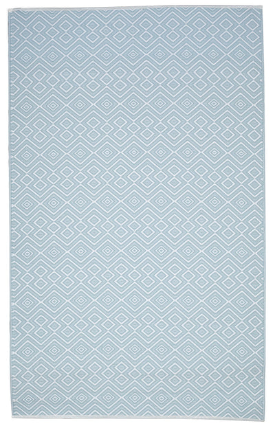 Fiesta FIE-4508-BLUE Indoor Outdoor Blue Mirage Reversible Plastic Area Rug By Viana Inc - Devos Furniture Inc.