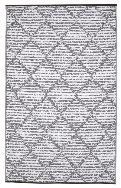 Fiesta FIE-4519-GREY Indoor Outdoor Grey Palm Beach Reversible Plastic Area Rug By Viana Inc - Devos Furniture Inc.