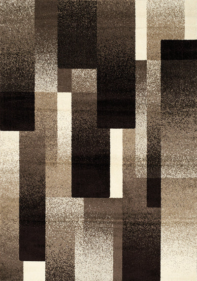 Casa Brown Taupe Blocks Rug by Kalora Interiors - Devos Furniture Inc.