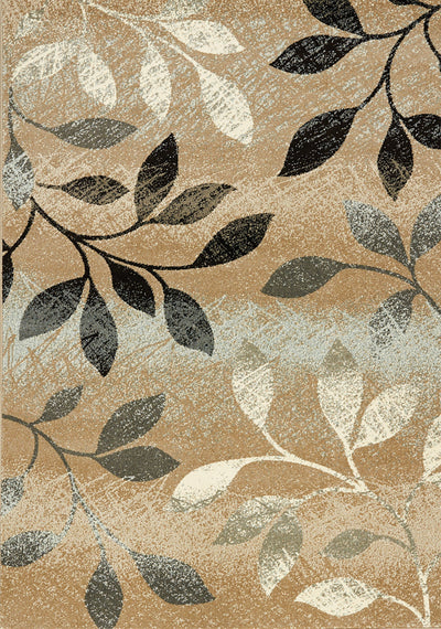 Casa Taupe Blue Leafy Rug by Kalora Interiors - Devos Furniture Inc.