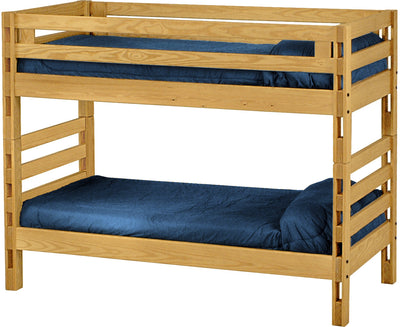 Ladder End Bunk Bed, Twin Over Twin, By Crate Designs. 4005 - Devos Furniture Inc.