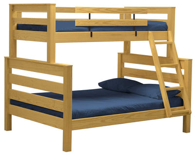TimberFrame Bunk Bed, TwinXL Over Queen, Offset By Crate Designs. 43958H - Devos Furniture Inc.