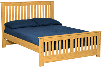 Shaker Bed, Full, 44" headboard and 22" Footboard, By Crate Designs. 44742 - Devos Furniture Inc.