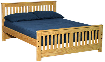 Shaker Bed, Full, 36" Headboard and 22" Footboard, By Crate Designs. 44762 - Devos Furniture Inc.