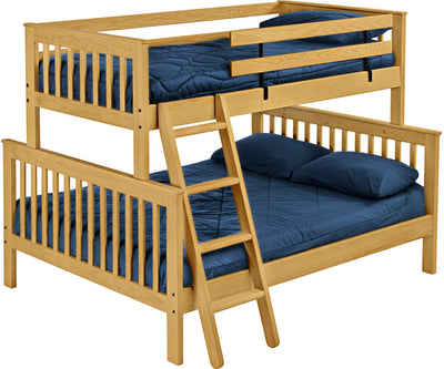 Mission Bunk Bed, Twin XL Over Queen, Offset, By Crate Designs. 4758H - Devos Furniture Inc.
