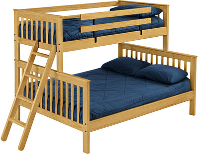 Mission Bunk Bed, Twin XL Over Queen, By Crate Designs. 4758 - Devos Furniture Inc.