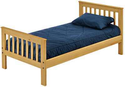 Mission Bed, Twin, 36" Headboard and 29" Footboard, By Crate Designs. 4769 - Devos Furniture Inc.