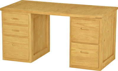 Desk with Drawers, 58" Wide, By Crate Designs. 6156 - Devos Furniture Inc.
