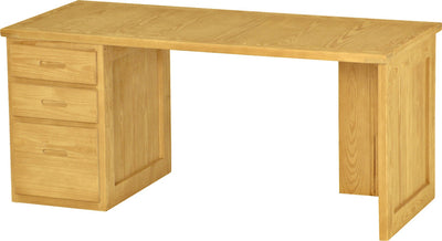 3 Drawer Desk, 66" Wide, By Crate Designs. 6252, 6235 - Devos Furniture Inc.