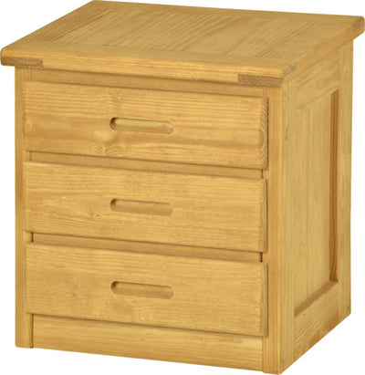 3 Drawer Night Table, 24" Tall, By Crate Designs. 7010D - Devos Furniture Inc.