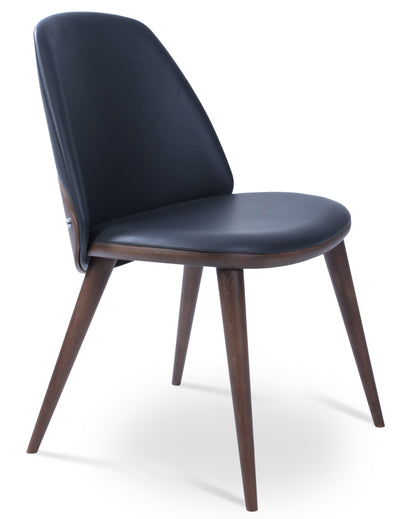 Aston - Dining Chair with Grey PPM Seat and American Walnut Base by BNT sohoConcept - Devos Furniture Inc.