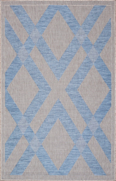 Carnival CAR-2005-GRYBLU Indoor-Outdoor Polypropylene Light Grey Blue Area Rug By Viana Inc - Devos Furniture Inc.