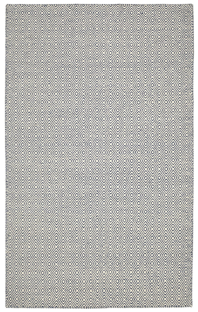 Chicago CHI-IVNY Flat Weave Reversible Wool Ivory/Navy Area Rug By Viana Inc - Devos Furniture Inc.
