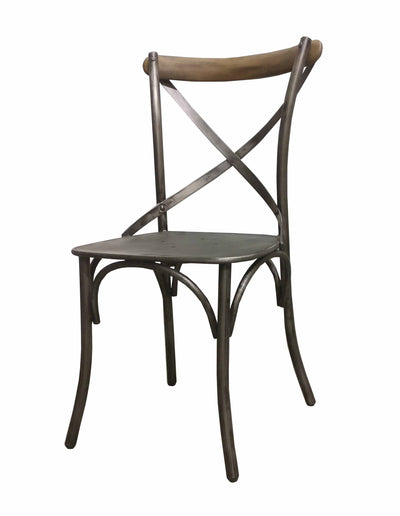 Metal Crossback Chair by LH Imports - Devos Furniture Inc.
