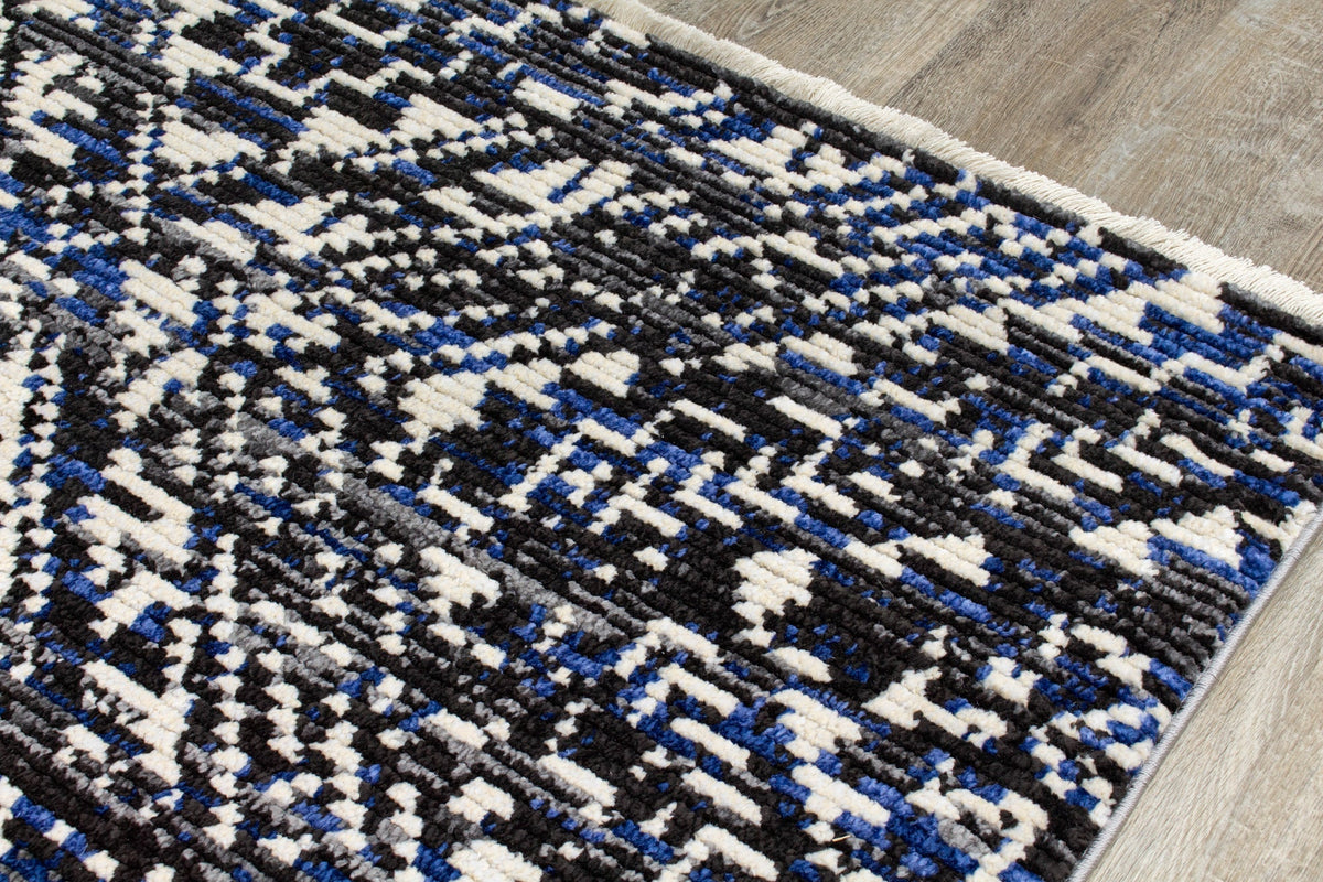 Calabar Black Grey Blue Global Inspired Rug by Kalora Interiors | Cheap ...