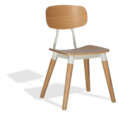 Esedra - Dining Chair with Plywood Oak Veneer Seat and Natural Finished Base by BNT sohoConcept - Devos Furniture Inc.