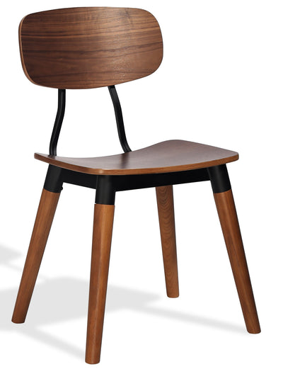 Esedra - Dining Chair with Plywood Walnut Veneer Seat and Walnut Finished Base by BNT sohoConcept - Devos Furniture Inc.