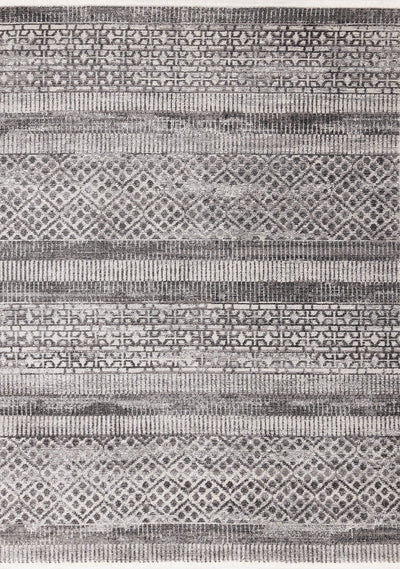Evora Grey Banded Patterns Rug by Kalora Interiors - Devos Furniture Inc.