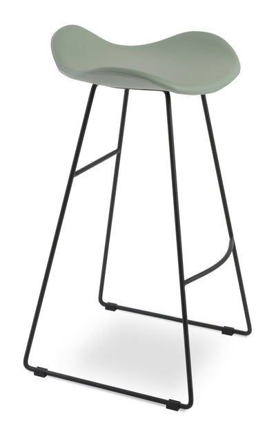 Falcon - Wire Stool with Mint PPM Seat and Black Powdered Steel Base by BNT sohoConcept - Devos Furniture Inc.