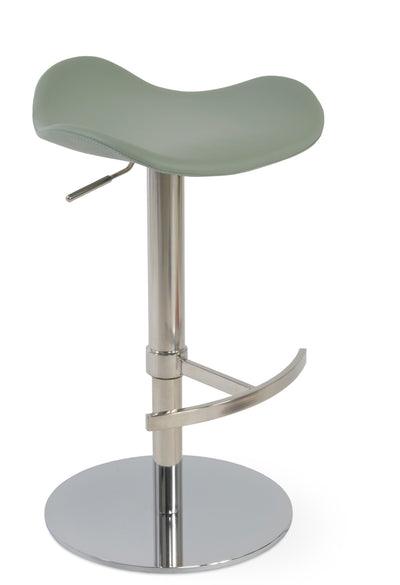 Falcon - Piston Stool with Mint PPM Seat and Stainless Steel Base by BNT sohoConcept - Devos Furniture Inc.