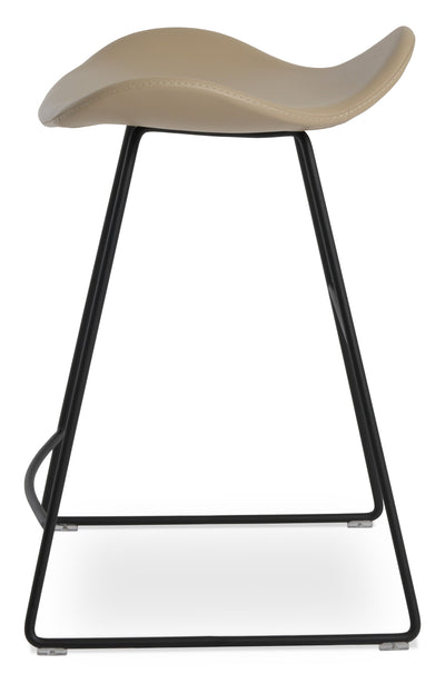 Falcon - Wire Stool with Wheat PPM Seat and Black Powdered Steel Base by BNT sohoConcept - Devos Furniture Inc.