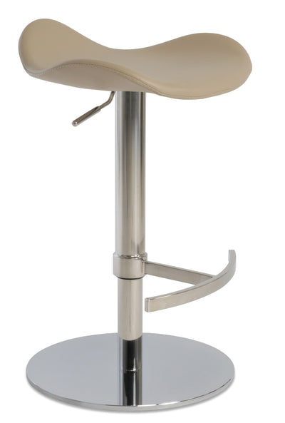 Falcon - Piston Stool with Wheat PPM Seat and Stainless Steel Base by BNT sohoConcept - Devos Furniture Inc.
