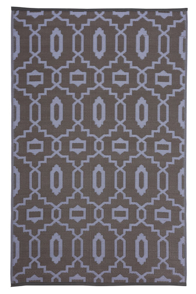 Fiesta FIE-1038GRY Outdoor Plastic GreyTrellis Area Rug By Viana Inc - Devos Furniture Inc.