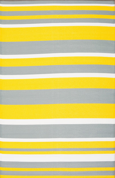 Fiesta FIE-2103-YELLSTR Outdoor Plastic Yellow Stripe Area Rug By Viana Inc - Devos Furniture Inc.