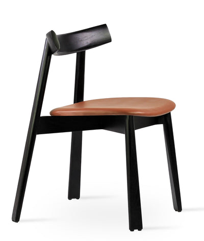 Florence - Dining Chair with Hazelnut PPM Seat and Black Finished Base by BNT sohoConcept - Devos Furniture Inc.