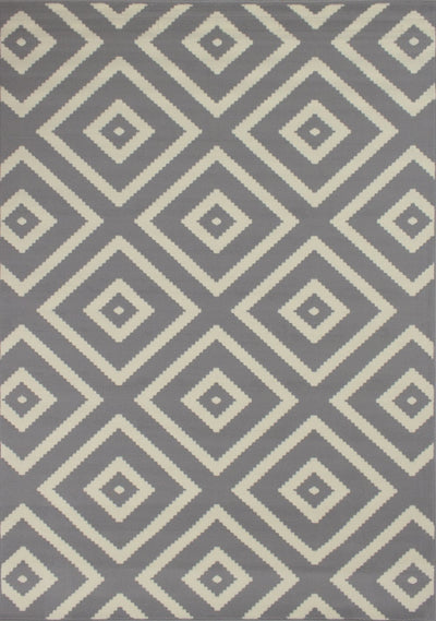 Fiona 3572_9944 Grey Classy Diamond Pattern Area Rug by Novelle Home - Devos Furniture Inc.