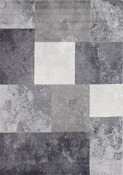 Fiona 3654_9944 Grey Rocky Block Stack Area Rug by Novelle Home - Devos Furniture Inc.
