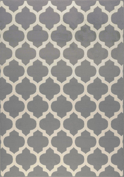 Fiona 5034_9944 Grey White Classic Ogee Area Rug by Novelle Home - Devos Furniture Inc.