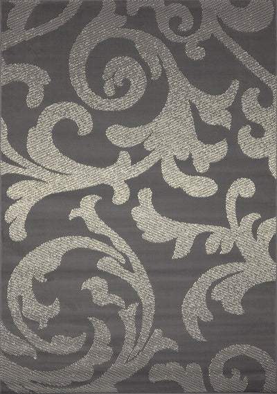 Fiona 701300_11922 Grey Cream Whirling Area Rug by Novelle Home - Devos Furniture Inc.