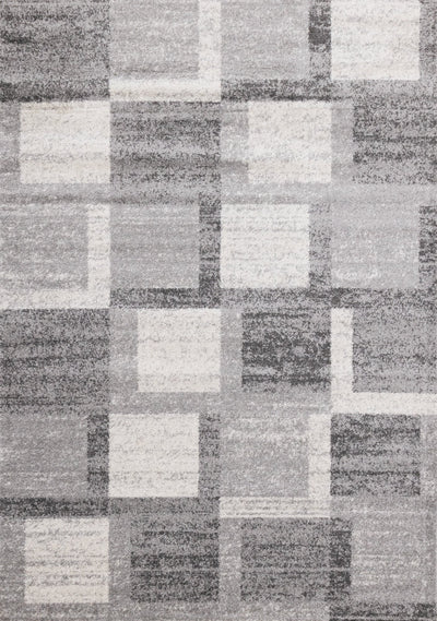 Focus Grey White Squares Rug by Kalora Interiors - Devos Furniture Inc.