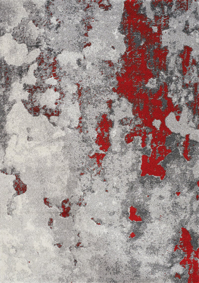 Freemont Grey/Red Abstract Expression Rug by Kalora Interiors - Devos Furniture Inc.