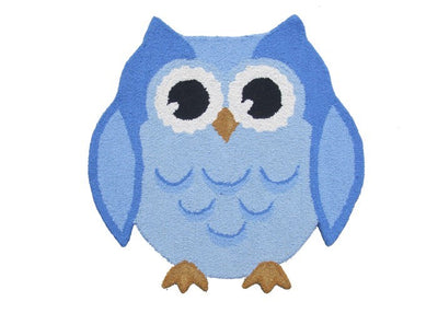 Hootie Patootie HOO-BLU Blue Owl Hand Tufted Wool Area Rug By Viana Inc - Devos Furniture Inc.