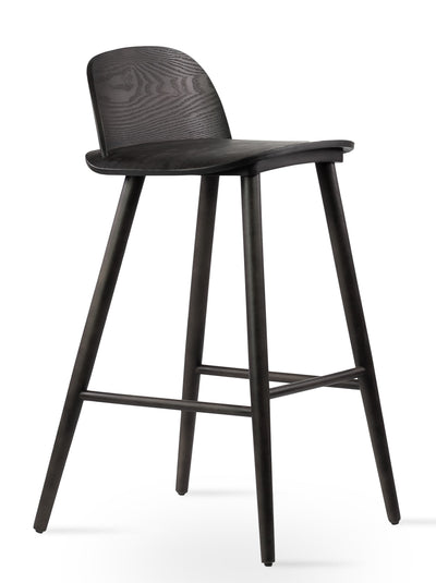 Janelle - Wood Stools with Black Finished Wood Seat and Base by BNT sohoConcept - Devos Furniture Inc.