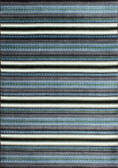Kyla 11217_198 Grey Blue Banded Stripes Area Rug by Novelle Home - Devos Furniture Inc.