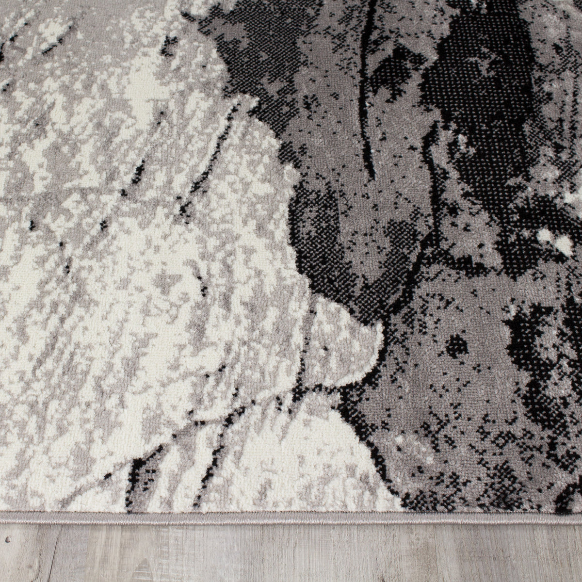 Meridian A005_0373 Grey Rock Face Texture Area Rug by Novelle Home ...