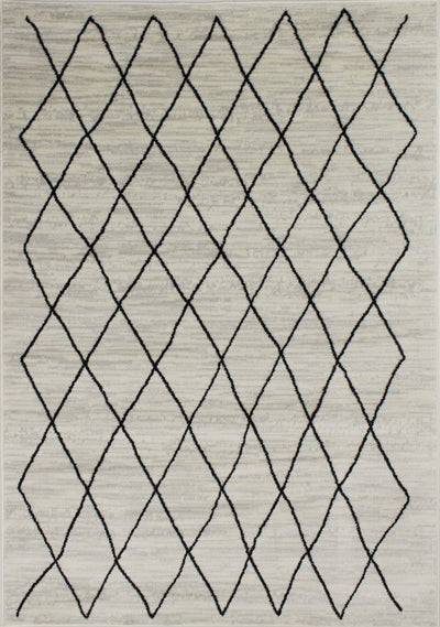 Meridian A191_0282 Pen-Drawn Trellis Lines Area Rug by Novelle Home - Devos Furniture Inc.