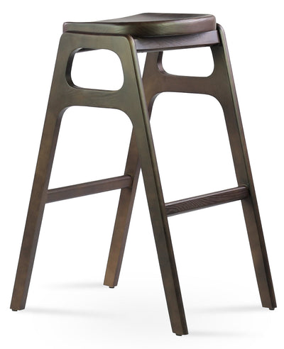 Nelson - Wood Stools with Walnut Finished Wood Seat and Base by BNT sohoConcept - Devos Furniture Inc.